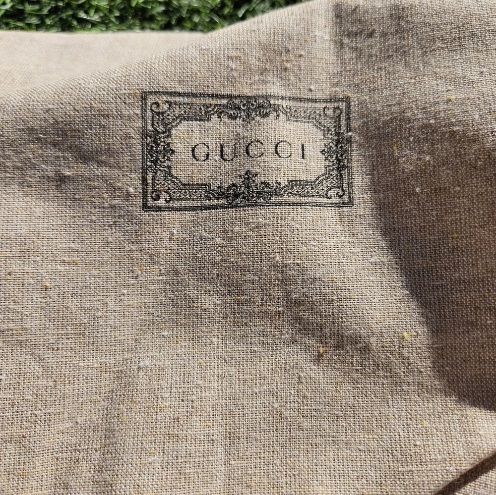 Gucci Storage Dust Shoe Bags Set of 2 Bags Tan/Burlap 17.5x8
